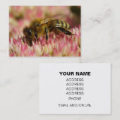 Western Honey Bee Macro Visitenkarte (Vorne/Hinten)