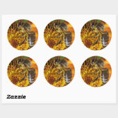 Western Honey Bee Runder Aufkleber (Blatt)