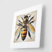 Western honeybee Apis mellifera 250924IREF244 - Wa Quadratische Wanduhr (Winkel)