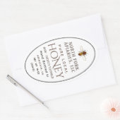 Western Honeybee Queenline Jar Label Ovaler Aufkleber (Umschlag)