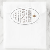Western Honeybee Queenline Jar Label Ovaler Aufkleber (Tasche)