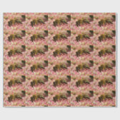 Western Honigbiene auf Sedum Geschenkpapier (Flach)