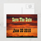 Western Horizon Save the Date Postkarte (Vorne/Hinten)