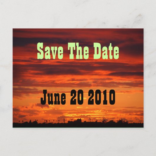 Western Horizon Save the Date Postkarte (Vorderseite)