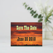 Western Horizon Save the Date Postkarte (Stehend Vorderseite)