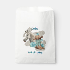 Western Horse Birthday Favor Bag Geschenktütchen