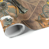 Western Horse Cowboy Boots Cowboy Hat Wagon Wheel Geschenkpapier (Rolleneckpunkt)