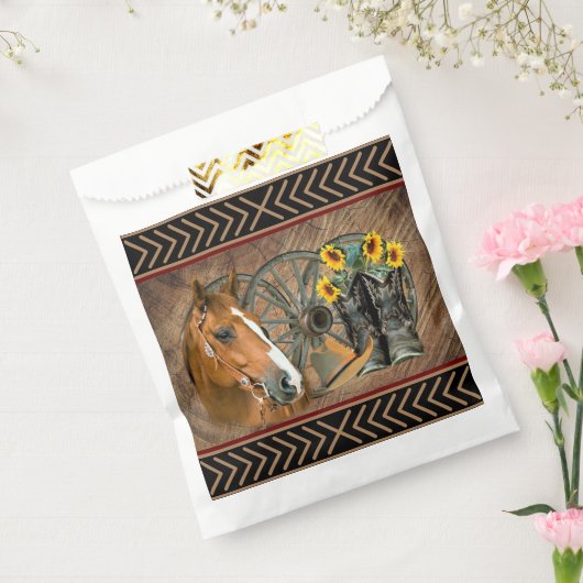Western Horse Cowboy Boots Cowboy Hat Wagon Wheel Geschenktütchen (Versiegelt)