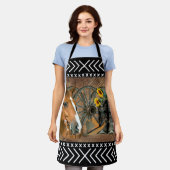 Western Horse Cowboy Boots Cowboy Hat Wagon Wheel Schürze (Getragen)