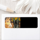 Western Horse Cowboy Boots Sonnenblumen Barn Board (Insitu)