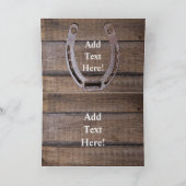 Western Horse Cowboy Hat Lasso Sonnenblumen Dankeskarte (Innenseite)