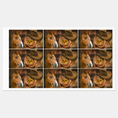 Western Horse Cowboy Hat Lasso Sonnenblumen Etiketten (Blatt)