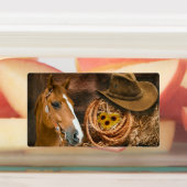 Western Horse Cowboy Hat Lasso Sonnenblumen Etiketten (Befestigt)