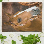 Western Horse Cowboy Hat Lasso Sonnenblumen Geschirrtuch (Gefaltet)