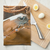 Western Horse Cowboy Hat Lasso Sonnenblumen Geschirrtuch (Viertel Falte)