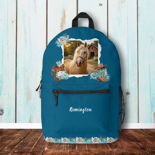 Western Horse Floral Rucksack