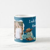 Western Horse Floral Tasse – Navy (Mittel)