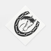 Western Horse Horseshoe Hochzeit Reitpferd Serviette (Ecke)
