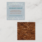 Western Horse Lovers Blue Denim Wedding Details Begleitkarte (Vorne/Hinten)