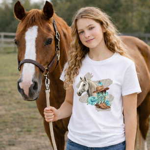 Western Horse Mädchen T-Shirt