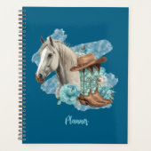 Western Horse Spiral Planner- Navy Planer (Vorderseite)