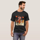 Western Horse Valentine Funny Western Valentines D T-Shirt (Vorne ganz)