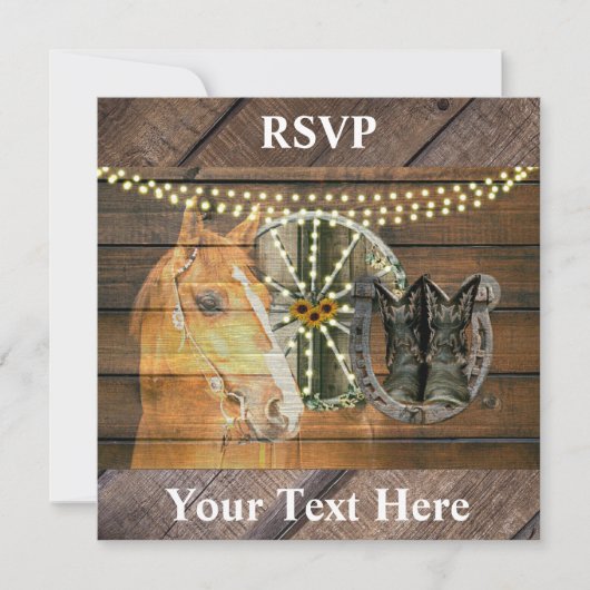 Western Horse Wagon Wheel Cowboy Boots (Vorderseite)