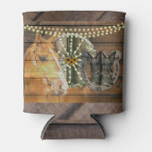 Western Horse Wagon Wheel Cowboy Boots Dosenkühler (Vorderseite)