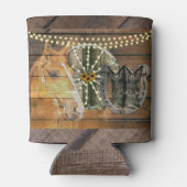 Western Horse Wagon Wheel Cowboy Boots Dosenkühler (Rückseite)