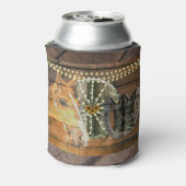 Western Horse Wagon Wheel Cowboy Boots Dosenkühler (Kanne Rückseite)