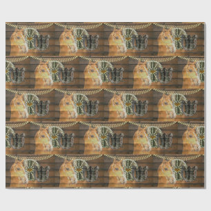 Western Horse Wagon Wheel Cowboy Boots Geschenkpapier