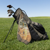 Western Horse Wagon Wheel Cowboy Boots Golfhandtuch (Gras)