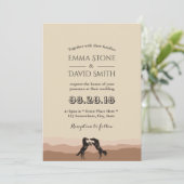 Western Horse Wedding Einladung (Stehend Vorderseite)