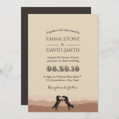 Western Horse Wedding Einladung (Vorne/Hinten)