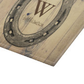 Western Horseshoe & Barn Wood Planks Schneidebrett (Ecke)