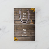 Western Horseshoe Cowboy Hat Lasso Dankeskarte (Innenseite)