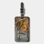 Western Horseshoe Cowboy Hat Lasso Gepäckanhänger (Vorderseite vertikal)