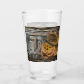 Western Horseshoe Cowboy Hat Lasso Glas (Rückseite)