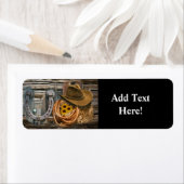 Western Horseshoe Cowboy Hat Lasso Label (Insitu)