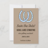 Western-Horseshoe-Hochzeit Speichern Sie die Datum Save The Date (Vorderseite)
