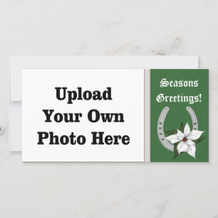 Western Horseshoe Holiday Foto Card Feiertagskarte