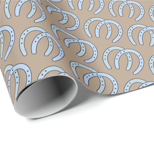 Western Horseshoe Thema Geschenkpapier (Rolleneckpunkt)