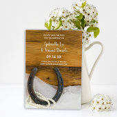 Western "Horseshoe und Perlen" Hochzeit Sichern Si Save The Date