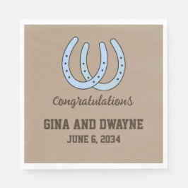 Western Horseshoe Wedding Napkins Personalisiert Serviette