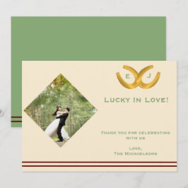 Western Horseshoes Hochzeit Dankeskarte