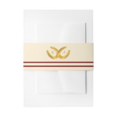 Western Horseshoes Hochzeit Einladungsbanderole (Vorderseite Beispiel)