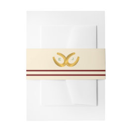 Western Horseshoes Hochzeit Einladungsbanderole