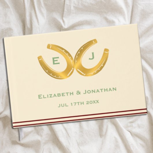 Western Horseshoes Hochzeit Gästebuch
