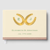 Western Horseshoes Hochzeit Gästebuch (Vorderseite)