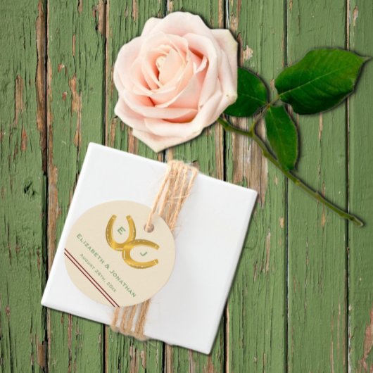 Western Horseshoes Hochzeit Geschenkanhänger